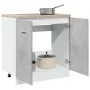 Armario debajo fregadero madera contrachapada gris 80x46x81,5cm von , Küchenschränke - Ref: Foro24-856076, Preis: 53,74 €, Ra...