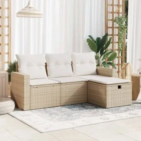 Juego de sofás jardín con cojines 4 pzas ratán sintético beige von , Gartensets - Ref: Foro24-3325354, Preis: 305,51 €, Rabat...
