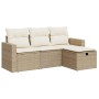 Juego de sofás jardín con cojines 4 pzas ratán sintético beige by , Garden sets - Ref: Foro24-3325354, Price: 318,79 €, Disco...