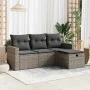 Set de sofás de jardín 4 pzas y cojines ratán sintético gris by , Garden sets - Ref: Foro24-3325356, Price: 259,28 €, Discoun...