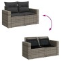 Set de sofás de jardín 4 pzas y cojines ratán sintético gris by , Garden sets - Ref: Foro24-3325356, Price: 262,91 €, Discoun...