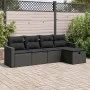 Set de muebles de jardín 5 pzas y cojines ratán sintético negro de , Conjuntos de jardín - Ref: Foro24-3325361, Precio: 345,7...
