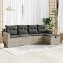 Set de sofás jardín y cojines 5 pzas ratán sintético gris claro von , Gartensets - Ref: Foro24-3325368, Preis: 328,79 €, Raba...