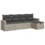 Set de sofás jardín y cojines 5 pzas ratán sintético gris claro by , Garden sets - Ref: Foro24-3325368, Price: 334,66 €, Disc...