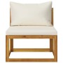 Garden furniture 7 pcs cream cushions solid acacia wood by vidaXL, Garden sets - Ref: Foro24-3057644, Price: 694,73 €, Discou...