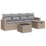Juego de sofás jardín con cojines 6 pzas ratán sintético beige von , Gartensets - Ref: Foro24-3325375, Preis: 403,64 €, Rabat...
