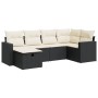 Set de sofás de jardín 6 piezas y cojines ratán sintético negro by , Garden sets - Ref: Foro24-3325382, Price: 380,41 €, Disc...