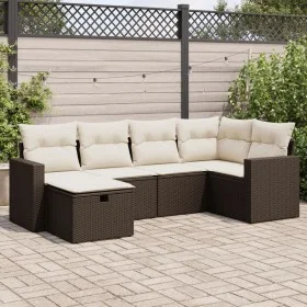 Set sofás de jardín 6 piezas y cojines ratán sintético marrón by , Garden sets - Ref: Foro24-3325389, Price: 407,36 €, Discou...