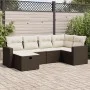 Set sofás de jardín 6 piezas y cojines ratán sintético marrón von , Gartensets - Ref: Foro24-3325389, Preis: 407,37 €, Rabatt: %