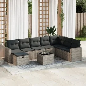 Set de sofás de jardín con cojines 9 pzas ratán sintético gris by , Garden sets - Ref: Foro24-3325446, Price: 535,33 €, Disco...