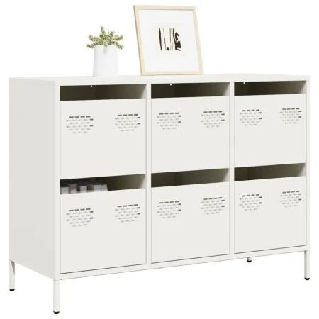 Aparador de acero laminado en frío blanco 101,5x39x73,5 cm von , Sideboards - Ref: Foro24-851267, Preis: 178,00 €, Rabatt: %