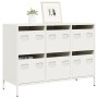 Aparador de acero laminado en frío blanco 101,5x39x73,5 cm by , Sideboards - Ref: Foro24-851267, Price: 180,28 €, Discount: %