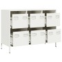Aparador de acero laminado en frío blanco 101,5x39x73,5 cm by , Sideboards - Ref: Foro24-851267, Price: 180,28 €, Discount: %