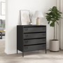 Aparador de acero laminado en frío negro 68x39x73,5 cm by , Sideboards - Ref: Foro24-851286, Price: 124,07 €, Discount: %