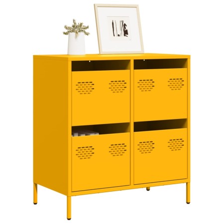 Aparador acero laminado en frío amarillo mostaza 68x39x73,5 cm von , Sideboards - Ref: Foro24-851259, Preis: 137,23 €, Rabatt: %