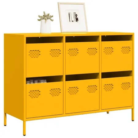 Aparador acero laminado frío amarillo mostaza 101,5x39x73,5 cm von , Sideboards - Ref: Foro24-851265, Preis: 178,97 €, Rabatt: %