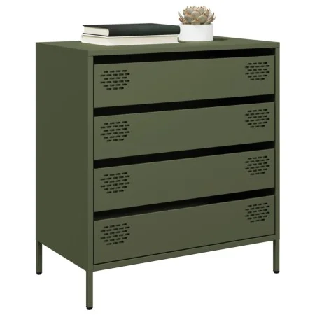Aparador de acero laminado en frío verde oliva 68x39x73,5 cm von , Sideboards - Ref: Foro24-851290, Preis: 96,32 €, Rabatt: %