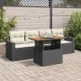 Set de muebles de jardín 5 pzas y cojines ratán sintético negro de , Conjuntos de jardín - Ref: Foro24-3326982, Precio: 335,3...