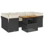 Set de sofás de jardín 7 pzas con cojines ratán sintético negro by , Garden sets - Ref: Foro24-3326891, Price: 483,03 €, Disc...