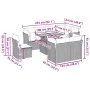 Set de sofás de jardín con cojines 9 pzas ratán sintético negro by , Garden sets - Ref: Foro24-3326940, Price: 603,06 €, Disc...