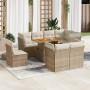 Set de sofás de jardín con cojines 9 pzas ratán sintético beige de , Conjuntos de jardín - Ref: Foro24-3326942, Precio: 650,8...