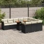 Set de sofás de jardín 11 pzas y cojines ratán sintético negro von , Gartensets - Ref: Foro24-3326975, Preis: 719,05 €, Rabat...