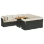 Set de sofás de jardín 11 pzas y cojines ratán sintético negro von , Gartensets - Ref: Foro24-3326975, Preis: 719,05 €, Rabat...