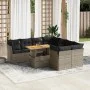 Set de sofás de jardín con cojines 9 pzas ratán sintético gris by , Garden sets - Ref: Foro24-3326909, Price: 585,71 €, Disco...