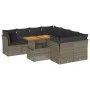 Set de sofás de jardín con cojines 9 pzas ratán sintético gris by , Garden sets - Ref: Foro24-3326909, Price: 585,71 €, Disco...