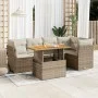 Juego de sofás jardín con cojines 6 pzas ratán sintético beige by , Garden sets - Ref: Foro24-3326928, Price: 468,54 €, Disco...