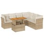 Set sofás de jardín 7 piezas y cojines ratán sintético beige by , Garden sets - Ref: Foro24-3326935, Price: 501,47 €, Discoun...