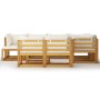 Garden furniture 10 pcs cream cushions solid acacia wood by vidaXL, Garden sets - Ref: Foro24-3057647, Price: 995,15 €, Disco...