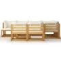 Gartenmöbel 10 Stück cremefarbene Kissen aus massivem Akazienholz von vidaXL, Gartensets - Ref: Foro24-3057647, Preis: 1,00 €...
