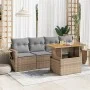 Juego de sofás jardín con cojines 5 pzas ratán sintético beige by , Garden sets - Ref: Foro24-3327097, Price: 378,68 €, Disco...