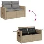 Juego de sofás jardín con cojines 5 pzas ratán sintético beige by , Garden sets - Ref: Foro24-3327097, Price: 378,68 €, Disco...