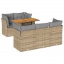 Juego de sofás jardín con cojines 6 pzas ratán sintético beige von , Gartensets - Ref: Foro24-3326887, Preis: 453,19 €, Rabat...