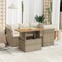 Juego de sofás jardín con cojines 5 pzas ratán sintético beige von , Gartensets - Ref: Foro24-3326921, Preis: 397,32 €, Rabat...