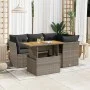 Juego de sofás jardín con cojines 5 pzas ratán sintético gris by , Garden sets - Ref: Foro24-3326923, Price: 358,10 €, Discou...