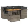 Juego de sofás jardín con cojines 5 pzas ratán sintético gris by , Garden sets - Ref: Foro24-3326923, Price: 358,10 €, Discou...
