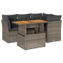 Juego de sofás jardín con cojines 5 pzas ratán sintético gris von , Gartensets - Ref: Foro24-3326923, Preis: 374,93 €, Rabatt: %