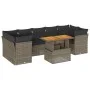 Set de sofás de jardín y cojines 8 piezas ratán sintético gris by , Garden sets - Ref: Foro24-3326902, Price: 526,85 €, Disco...