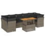 Set de sofás de jardín y cojines 8 piezas ratán sintético gris von , Gartensets - Ref: Foro24-3326902, Preis: 517,87 €, Rabat...