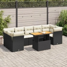 Set de sofás de jardín y cojines 8 piezas ratán sintético negro by , Garden sets - Ref: Foro24-3326898, Price: 522,73 €, Disc...