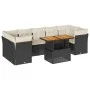 Set de sofás de jardín y cojines 8 piezas ratán sintético negro by , Garden sets - Ref: Foro24-3326898, Price: 522,73 €, Disc...