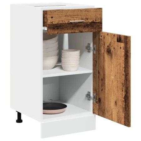 Armario inferior cajón cocina madera envejecida 40x46x81,5cm de , Armarios de cocina - Ref: Foro24-856083, Precio: 64,55 €, D...