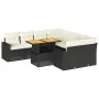 Set de sofás de jardín con cojines 9 pzas ratán sintético negro by , Garden sets - Ref: Foro24-3327017, Price: 581,60 €, Disc...