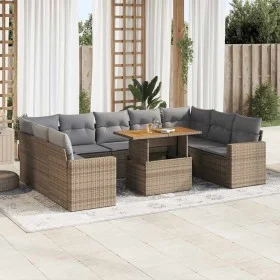 Juego de sofás jardín con cojines beige 10 pzas ratán sintético by , Garden sets - Ref: Foro24-3327083, Price: 726,18 €, Disc...