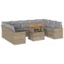 Juego de sofás jardín con cojines beige 10 pzas ratán sintético von , Gartensets - Ref: Foro24-3327083, Preis: 726,04 €, Raba...