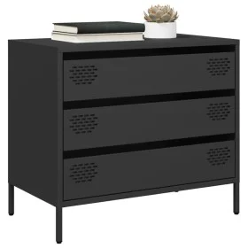 Aparador de acero laminado en frío negro 68x39x58,5 cm von , Sideboards - Ref: Foro24-851292, Preis: 79,30 €, Rabatt: %