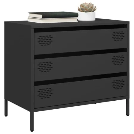 Aparador de acero laminado en frío negro 68x39x58,5 cm de , Aparadores - Ref: Foro24-851292, Precio: 79,30 €, Descuento: %